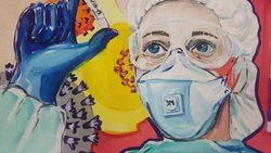 Рисунок ровеньской школьницы Дианы Слукиной вошёл в число лучших акции «Спасибо врачам»