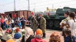 Поезд Победы совершил остановку на железнодорожном вокзале Белгорода 22 апреля